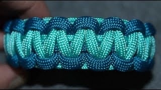 Tutorial 2 Color Cobra Weave Bracelet Different Method [upl. by Artemisa]