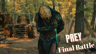 Prey2022 Final Battle HD  Naru Vs Predator Brutal Fight  Naru kills The Predator  Prey2022 HD [upl. by Ilamad]