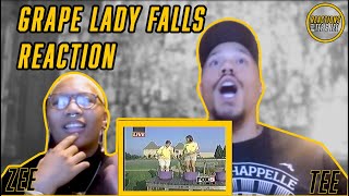 GRAPE LADY FALLS REACTION VIDEO [upl. by Fonseca]