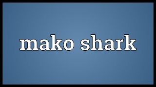 Mako shark Meaning [upl. by Bellis]