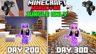 I Survived 300 Days in Jungle Only World in Minecraft Hardcorehindi [upl. by Araiek]