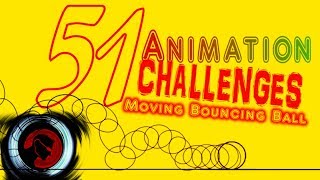 51 Animation Challenges  Moving Bouncing Ball  Opentoonz [upl. by Eillit]