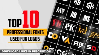 Top 10 Letter Logo Design Fonts  Free Fonts Pack Download [upl. by Scarlet]