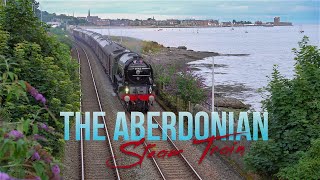 The ABERDONIAN Steam Train passing through Dundee Scotland [upl. by Mendie]