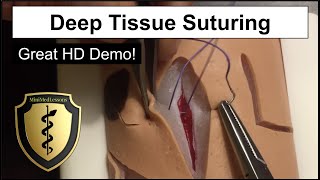 SUTURE Tutorial Deep Tissue Absorbable Suture  Stepbystep instructions in HD [upl. by Ettore]