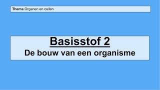 VMBO 3  Organen en cellen  Basisstof 2 De bouw van een organisme [upl. by Nelyag134]