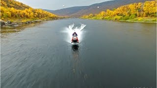 New World Record with snowmobile on water 212 km [upl. by Gilberta]