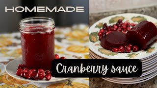 EASY Homemade JELLIED Cranberry Sauce  Canning Safe Recipe for Thanksgiving recipe thanksgiving [upl. by Nylorahs453]