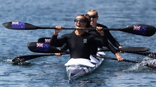 Olympics 2024 Dame Lisa Carrington claims sixth gold medal with win in womens kayak fours [upl. by Amak]