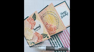 Tri Fold Card using Irresistible Blooms [upl. by Lovell]