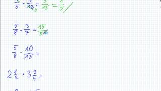 Mnożenie ułamków zwykłych  Matematyka Szkoła Podstawowa i Gimnazjum [upl. by Shakti]