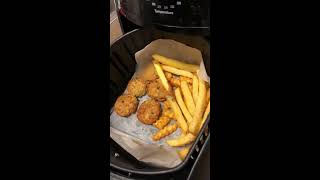 How to make Fries and Kebab  Cutlet using Air Fryer w Parchment Paper [upl. by Dene14]