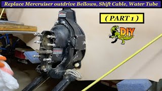 Replace Mercruiser alpha one gen 12 outdrive bellows  PART 1 [upl. by Niwred]