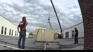 HVAC rooftop unit install part 2 CRANE DAY HVAC [upl. by Rolandson320]