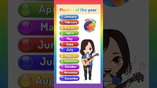 Months of the year song  January February in English months name for kids [upl. by Raines63]