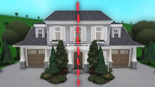 Building a Symmetrical House in Bloxburg with Anix and Frenchrxses [upl. by Llirret]