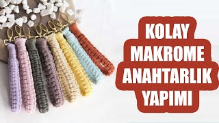 Makrome Anahtarlık Yapımı KOLAY [upl. by Enived633]