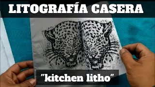 como hacer una LITOGRAFÍA casera  paso a paso  litografía de cocina [upl. by Artened971]