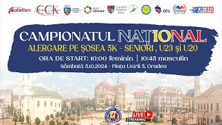 Campionatul National 5 km alergare pe șosea Seniori U23 U20  pe canalul FRAtletism [upl. by Latsyrc]