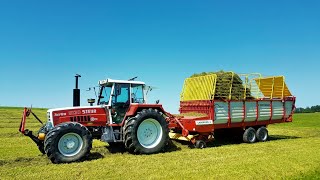 Heuernte 2017STEYR 8130MF 5445Pöttinger Ladeprofi 4DJI  Shots [upl. by Merlin]