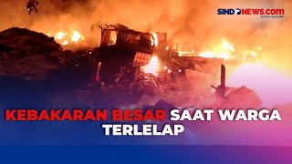 Kebakaran Besar Lapak Barang Bekas Seluas 3 Ha Terbakar di Joglo Jakbar [upl. by Eelnayr]