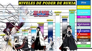 NIVELES DE PODER DE RUKIA KUCHIKI BLEACH QUE TAN PODEROSA ES [upl. by Howenstein]