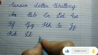 Cursive letter Writing Capital And Small calligraphy alphabet writing viral [upl. by Wheelwright]