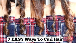 7 ELEGANT Ways To Curl YOUR Hair With Straightener Flat Iron EASY Curls For Medium To Long Hair [upl. by Ylsel]