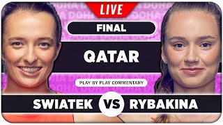 SWIATEK vs RYBAKINA • WTA Qatar Open 2024 Final • LIVE Tennis PlaybyPlay Stream [upl. by Hankins983]