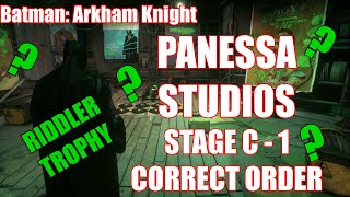 RIDDLER TROPHY  Batman Arkham Knight  Panessa Studios C 1  Correct Generator Order  HOW TO [upl. by Belva]