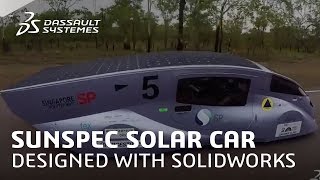 Designed with SOLIDWORKS  SunSPEC Solar Car [upl. by Arba408]