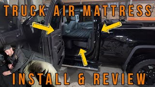 Pickup Truck Air Mattress Install amp Review 201419 Silverado amp Sierra  Amazon Goplus Car Mattress [upl. by Cordalia]