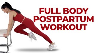 15 Minute Postpartum Workout  FULL BODY Postnatal Workout Diastasis Recti Mods [upl. by Ripp]