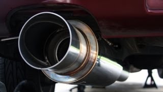 9598 Nissan 240SX Exhaust Comparison Megan Racing Long Tip Turbo Vs Apexi N1 Evolution [upl. by Gretel]