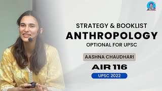 How to Prepare Anthropology Optional for UPSC  Booklist and Strategy by Aashna Chaudhary AIR 116 [upl. by Winchester886]