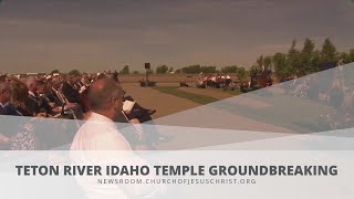 Teton River Idaho Temple Groundbreaking Ceremony [upl. by Dyolf979]