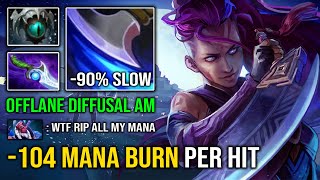 WTF 104 Mana Burn Per Hit  NEW Offlane Anti Mage Insane Mana Break 90 Move Slow Dota 2 [upl. by Suinotna]