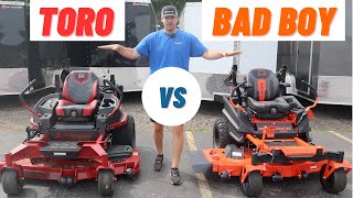 Toro Z Master 2000 vs Bad Boy Maverick HD  In Depth Comparison [upl. by Nyl]