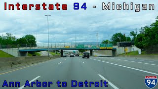 Interstate 94 EB  Michigan  Ann Arbor to Detroit [upl. by Yager]