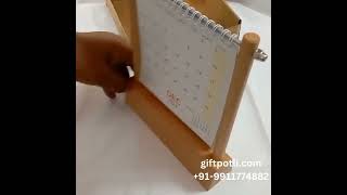 Wooden Calendar with Watch Corporate Gift [upl. by Ecenahs]