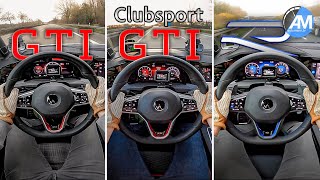 Golf 8 R vs GTI Clubsport vs GTI  0100 amp 100200 kmh acceleration🏁  by Automann [upl. by Ziguard]