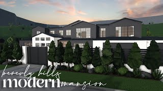 Bloxburg  Beverly Hills Modern Mansion  House Build [upl. by Kcirttap961]