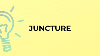 What is the meaning of the word JUNCTURE [upl. by Annmaria]