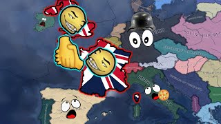 What if the FrancoBritish Union formed in 1936  AI only  Hoi4 [upl. by Nalyorf]