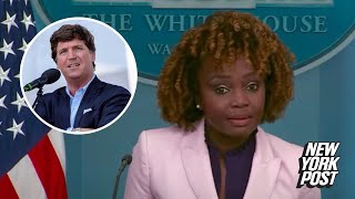 White House rips Tucker Carlson for ridiculous Biden interference claim ahead of Putin interview [upl. by Zenia]