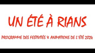 PROGRAMME DES FESTIVITÉS amp ANIMATIONS DE LÉTÉ 2024 [upl. by Linzy493]