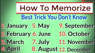 Best Trick To Memorize English Months Names  Months Names [upl. by Fitz]