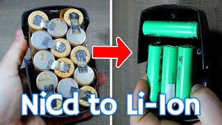 How to turn your outdated NiCd tool batteries into powerful Liion ones [upl. by Aedni]