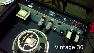 Comparativo Celestion Vintage 30 V30 X Celestion Seventy 80 Marshall Dsl40 c [upl. by Maril167]