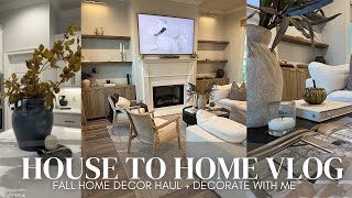 HOUSE TO HOME VLOG  fall decorate with me  affordable home decor haul  modern cozy  2024 [upl. by Wack]